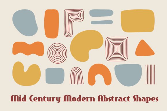 Mid Century Modern Abstract Shapes