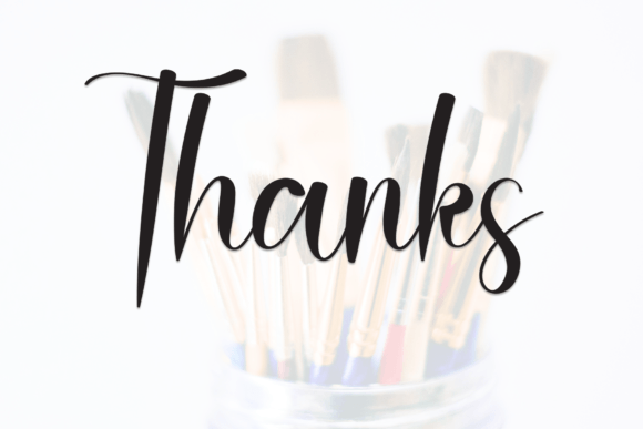Painting Brush Font PNG with transparent background - Preview 6
