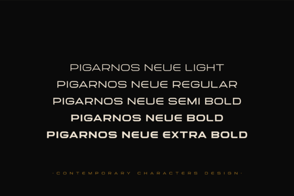 Pigarnos Neue Font PNG with transparent background - Preview 2