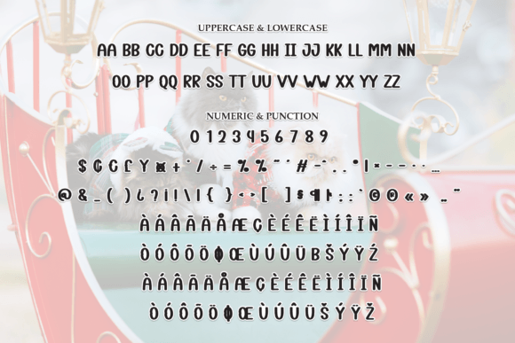 Santa Sleigh Font PNG with transparent background - Preview 6