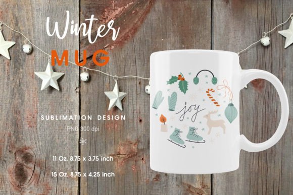 Christmas Mug Wrap Cricut Sublimation Graphics