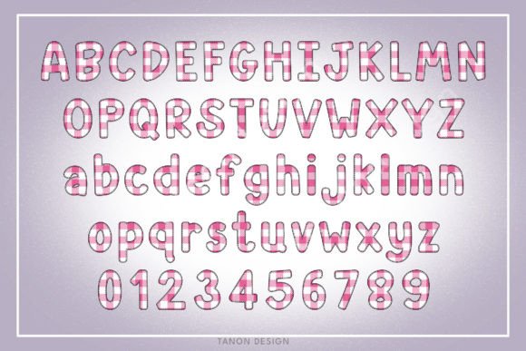 Pink Plaid Font font preview - 2