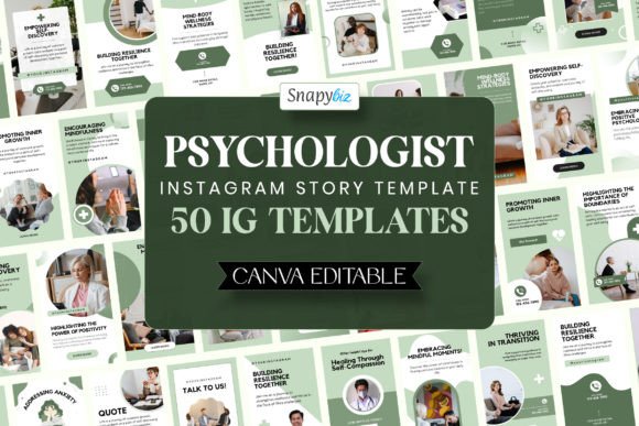 Psychologist IG Canva Story Templates