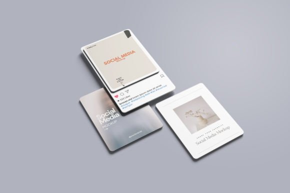 Floating Social Media Mockup Graphic by My Code Std · Creative Fabrica