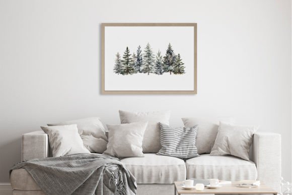 Watercolor Winter Tree Print Graphics
