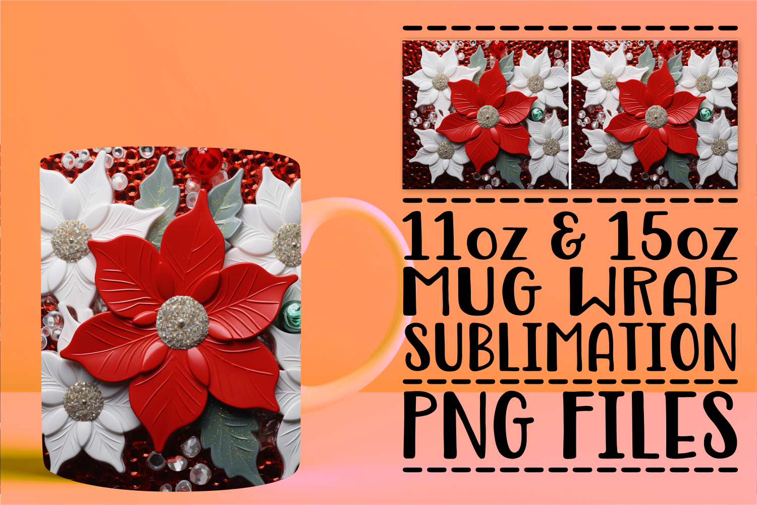 3D Holiday Mug Wrap for 11/15oz Graphic by svgyeahyouknowme · Creative ...
