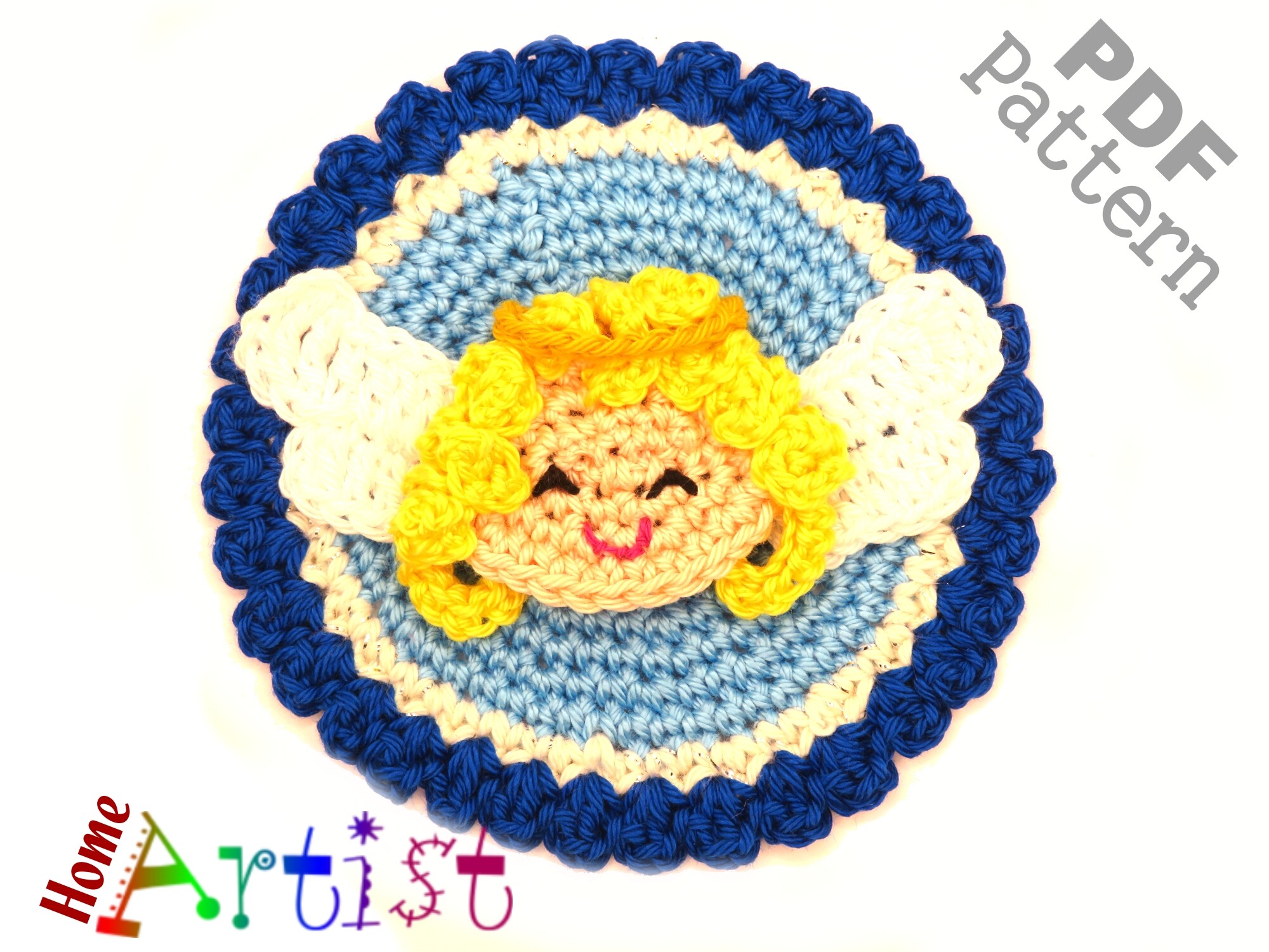 Angel Patch Crochet Applique Pattern