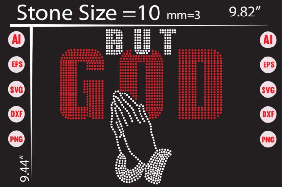 But God Rhinestone Templates Design