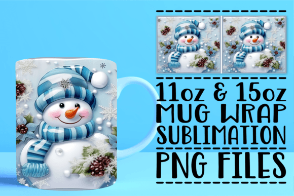 Festive Winter 3d Mug Art 11oz15oz Graphics
