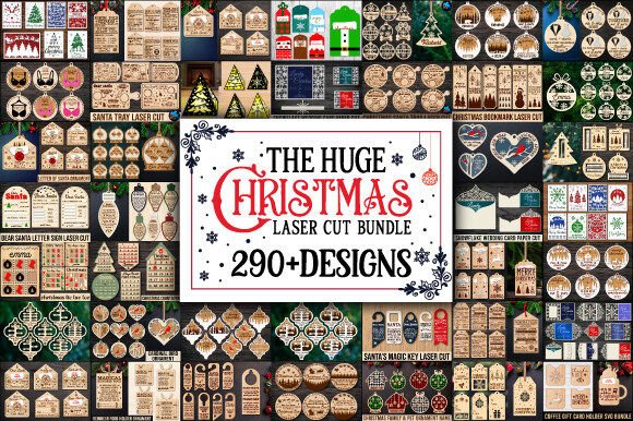 Huge Christmas laser cut bundle laser cut file