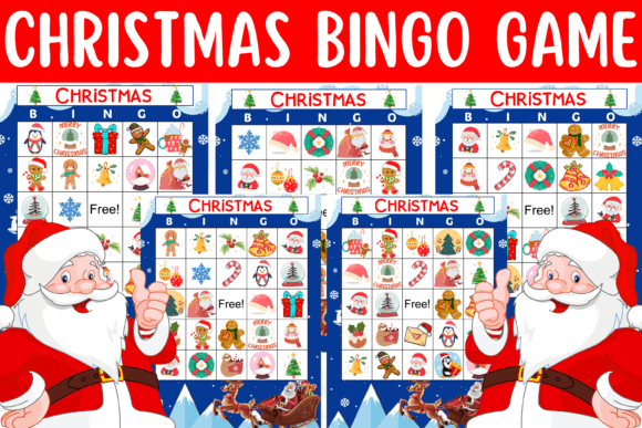 Christmas Bingo Game 30 Different Cads