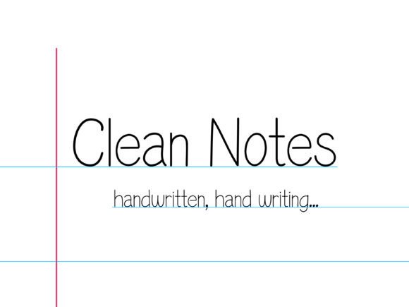 Clean Notes Font - Preview 2