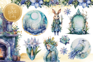 Imbolc Pagan Fest Clipart Set Graphic by daphnepopuliers · Creative Fabrica