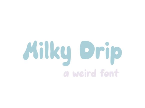Milky Drip Font PNG with transparent background - Preview 5