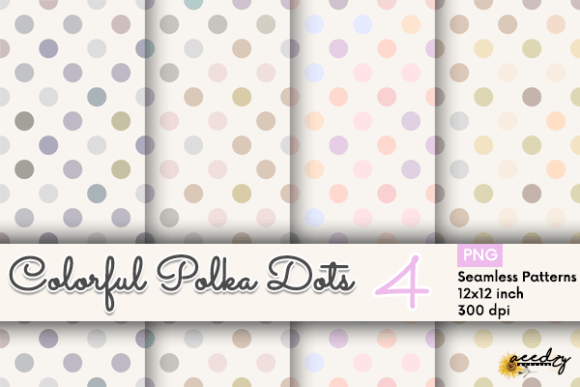 Pastel Polka Dots Patterns Gráfico Patrones de Papel Por Aeedzyarts888