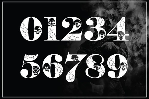 Army Skull Font - Preview 2
