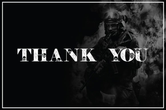 Army Skull Font - Preview 3