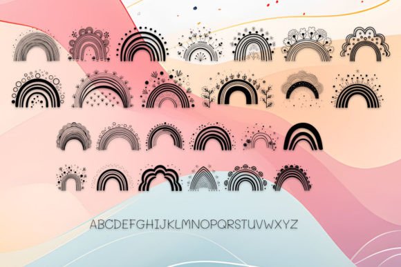Boho Rainbow Font - Preview 1