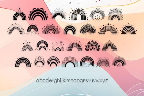 Boho Rainbow Font - Preview 2