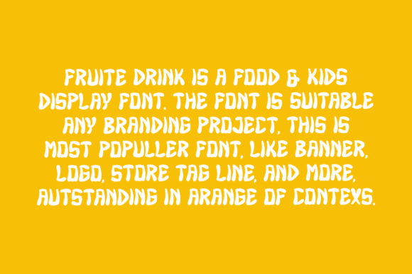 Fruite Drink Font - Preview 1