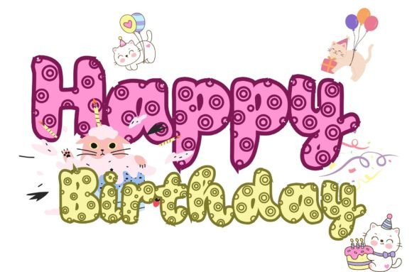 Fun Circle Font PNG with transparent background - Preview 1