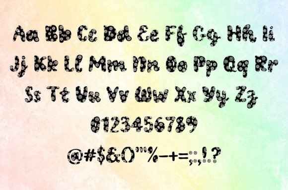 Fun Circle Font PNG with transparent background - Preview 6