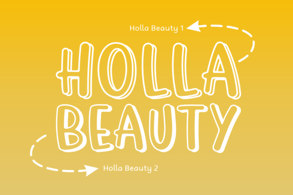 Holla Beauty Font PNG with transparent background - Preview 1