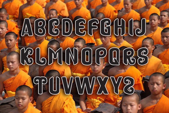 People Font PNG with transparent background - Preview 2
