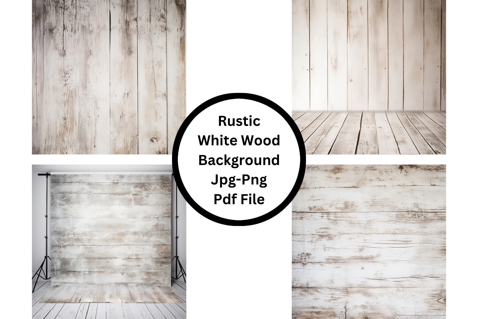 Rustic White Wood Background