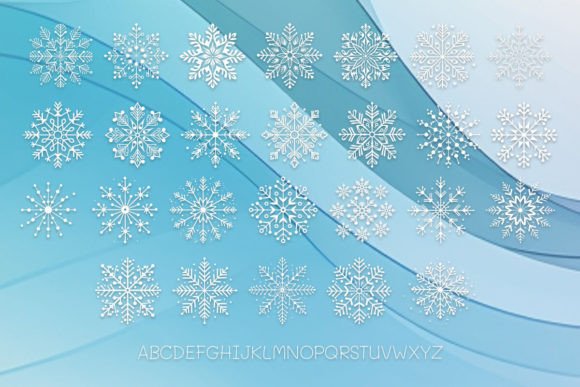 Snowflakes of Happiness Font PNG with transparent background - Preview 1