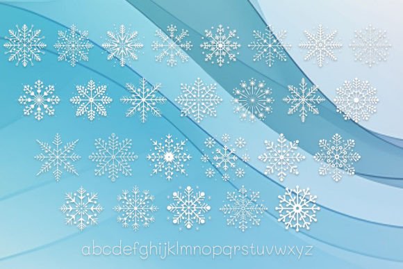 Snowflakes of Happiness Font PNG with transparent background - Preview 2