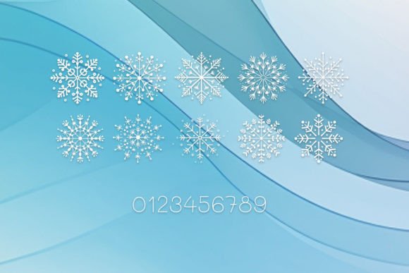 Snowflakes of Happiness Font PNG with transparent background - Preview 3