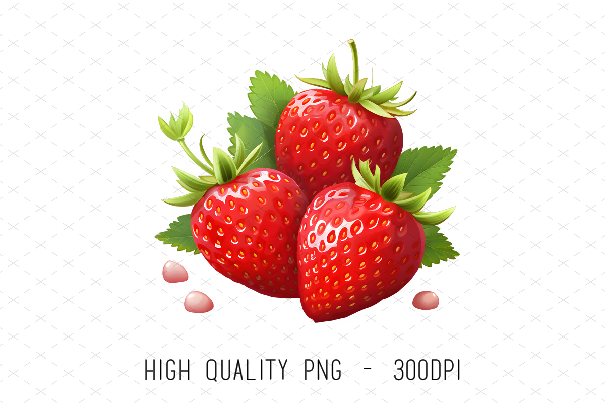 Strawberry Watercolor Clipart Graphic by ArtCursor · Creative Fabrica