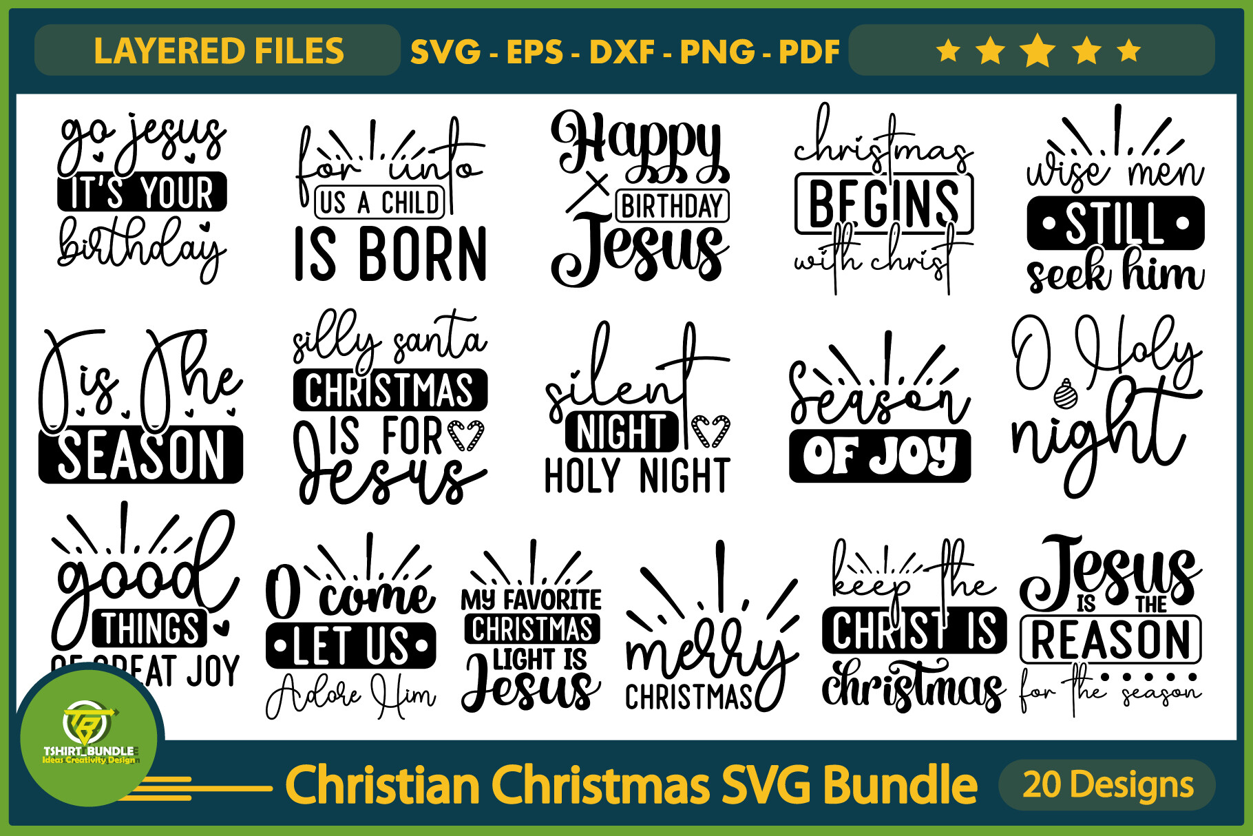 Christian Christmas SVG Bundle Graphic by Dixie Rose2004 · Creative Fabrica