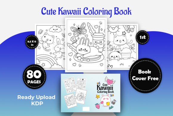 Cute Kawaii Coloring Book for Kids