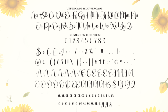 Hey Sunflower Font PNG with transparent background - Preview 6