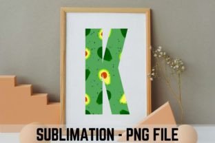 K Alphabet Letter Avocado Texture