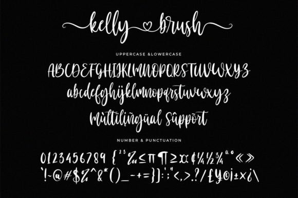 Kelly Brush Font PNG with transparent background - Preview 5