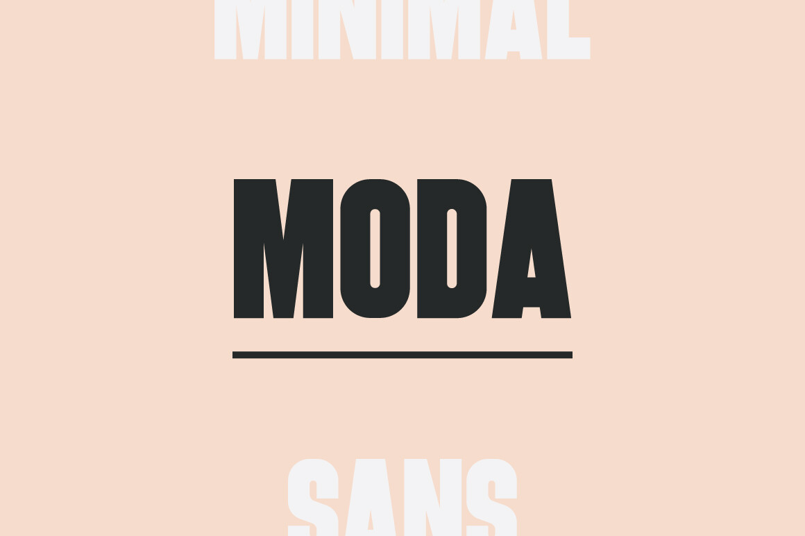 Moda preview, elegant minimal sans-serif typeface