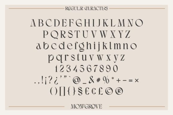 Montgrove Font PNG with transparent background - Preview 1