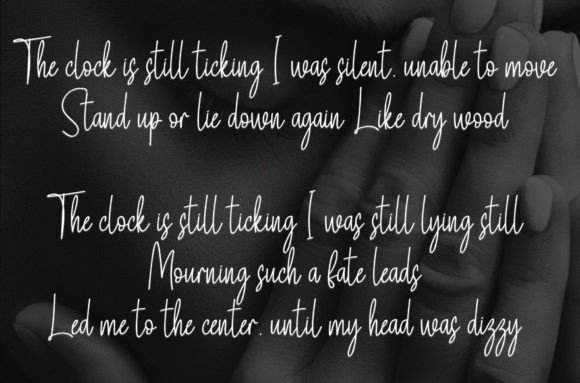 Overworking Font PNG with transparent background - Preview 3