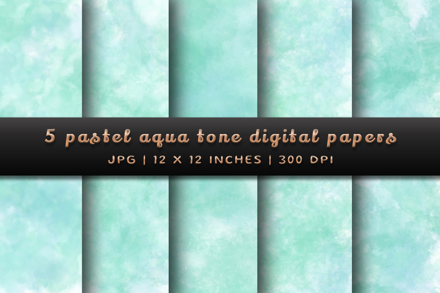 Pastel Aqua Tone Digital Papers Graphic by Pugazh Logan · Creative Fabrica