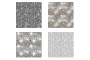 Silver Glitter Digital Paper Scrapbook Graphic by MashMashStickers ...