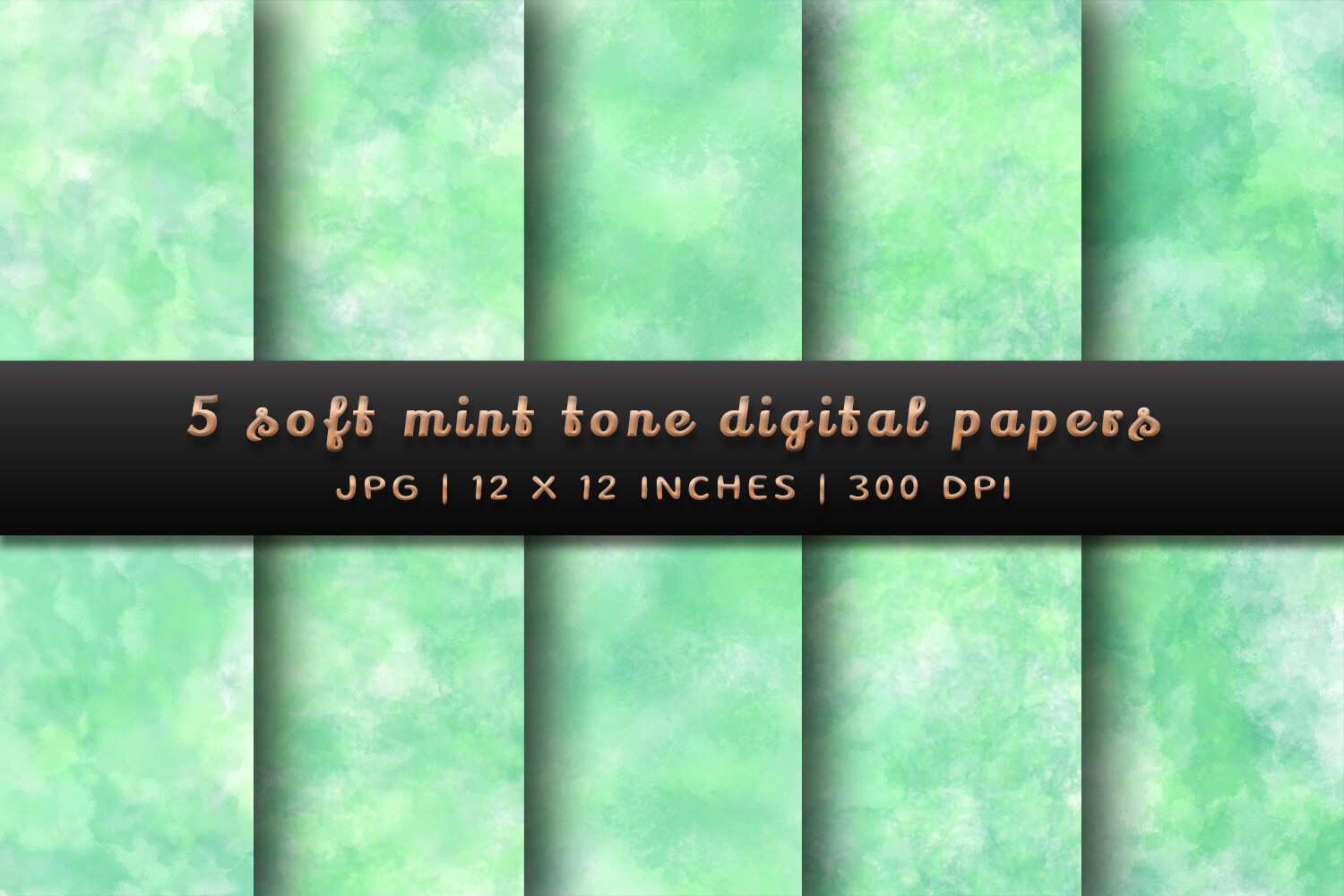 Soft Mint Tone Digital Papers Graphic by Pugazh Logan · Creative Fabrica
