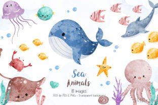 Watercolor Sea Animals