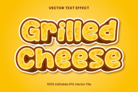 Cheese Vector Text Effect Gráfico Estilos de Capa Por The Digital Cube
