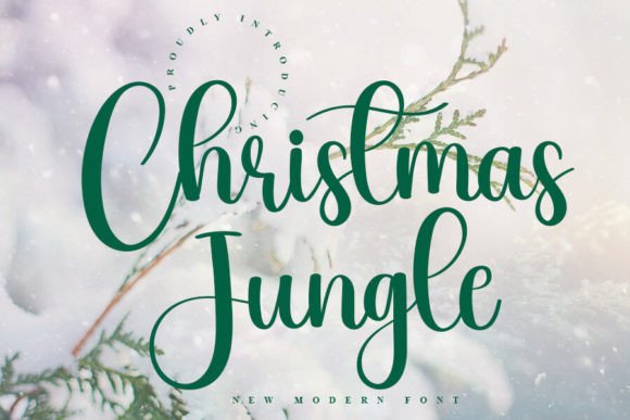 Christmas Jungle Czcionki Skryptowe Czcionka Przez ABBAsalam