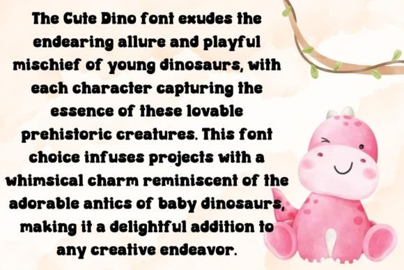 Cute Dino Font - Preview 2