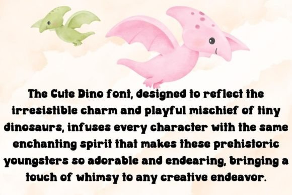 Cute Dino Font - Preview 3