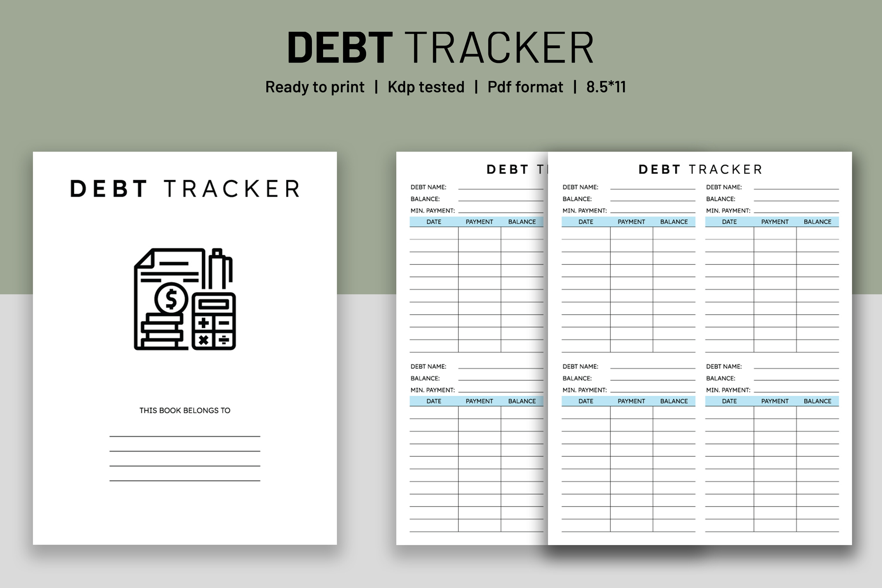 Debt Tracker KDP Interior Graphic by MAYA DESIGN STORE · Creative Fabrica